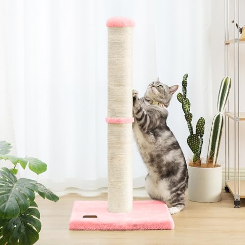 34 Inch Natural Sisal Cat Scratching Post T460
