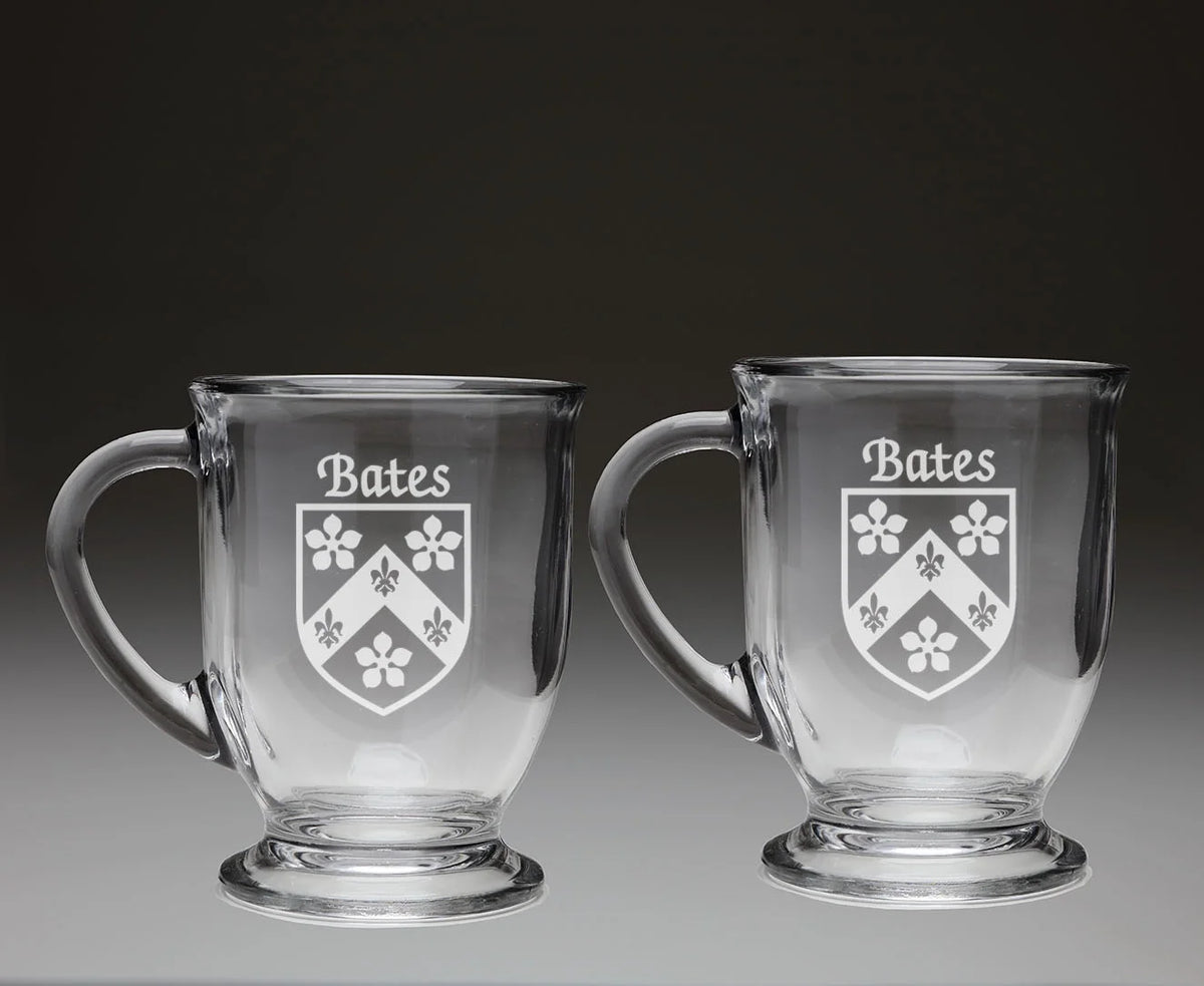 Glass Coffee Mugs Set of 2 B605