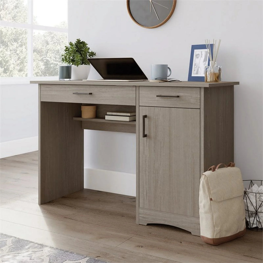 Contemporary Gray Engineered Wood Computer Desk B410879