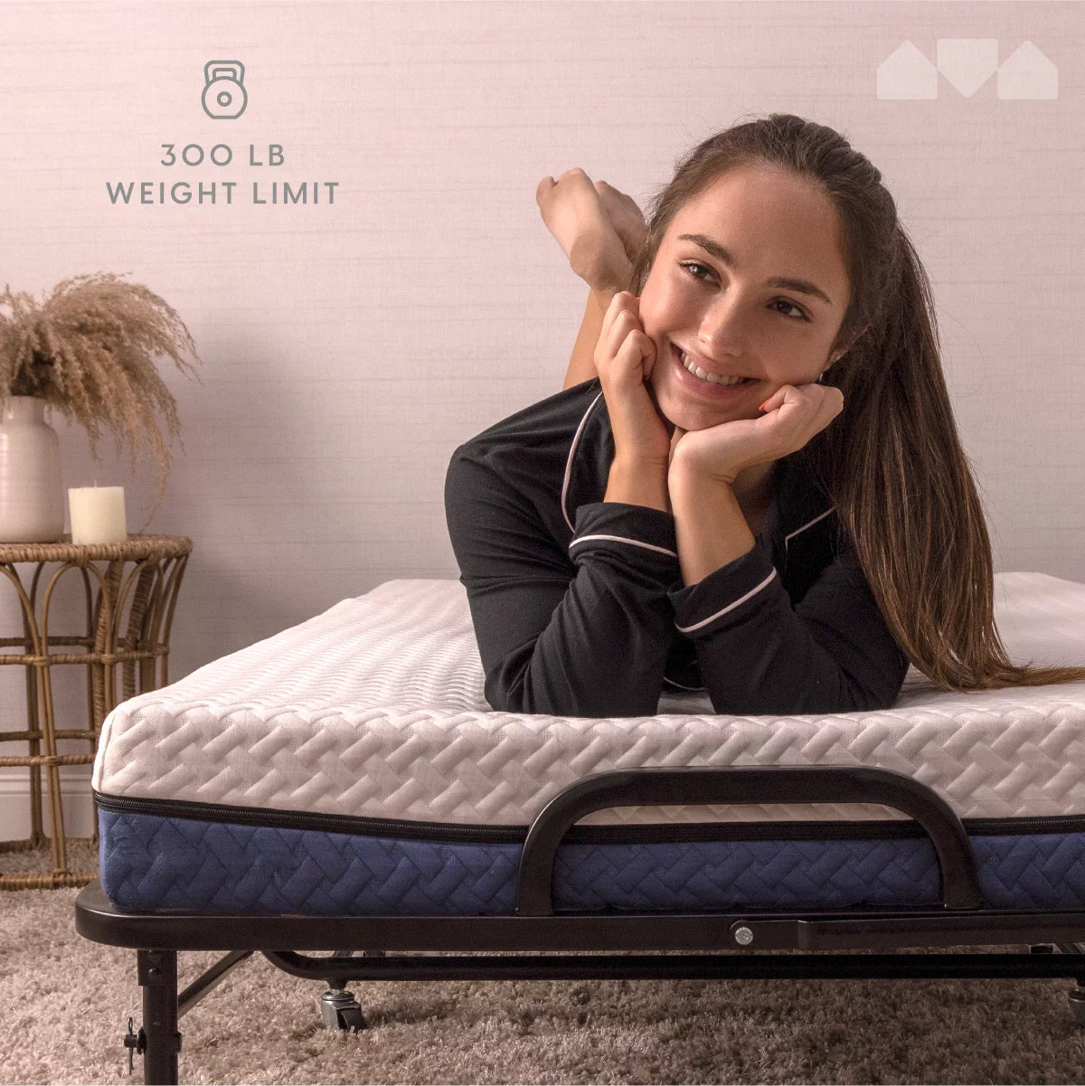 Folding Bed with Memory Foam Mattress Twin Size N33709