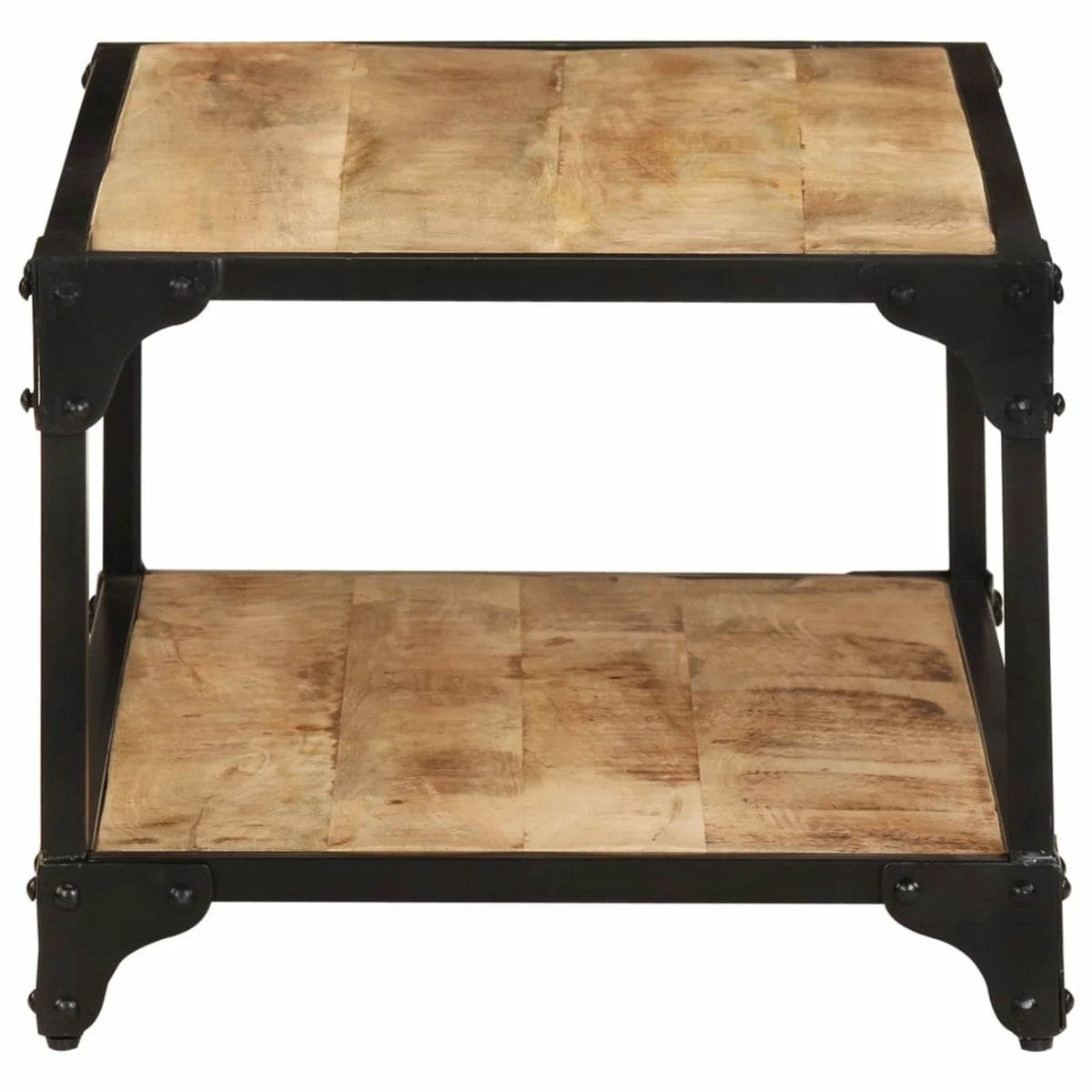 Coffee Table with Storage Shelf Mango Wood Iron Frame H463476