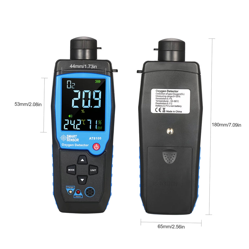 Handheld Digital USB Rechargeable O2 Sensor Tester Monitor LCD Display D828