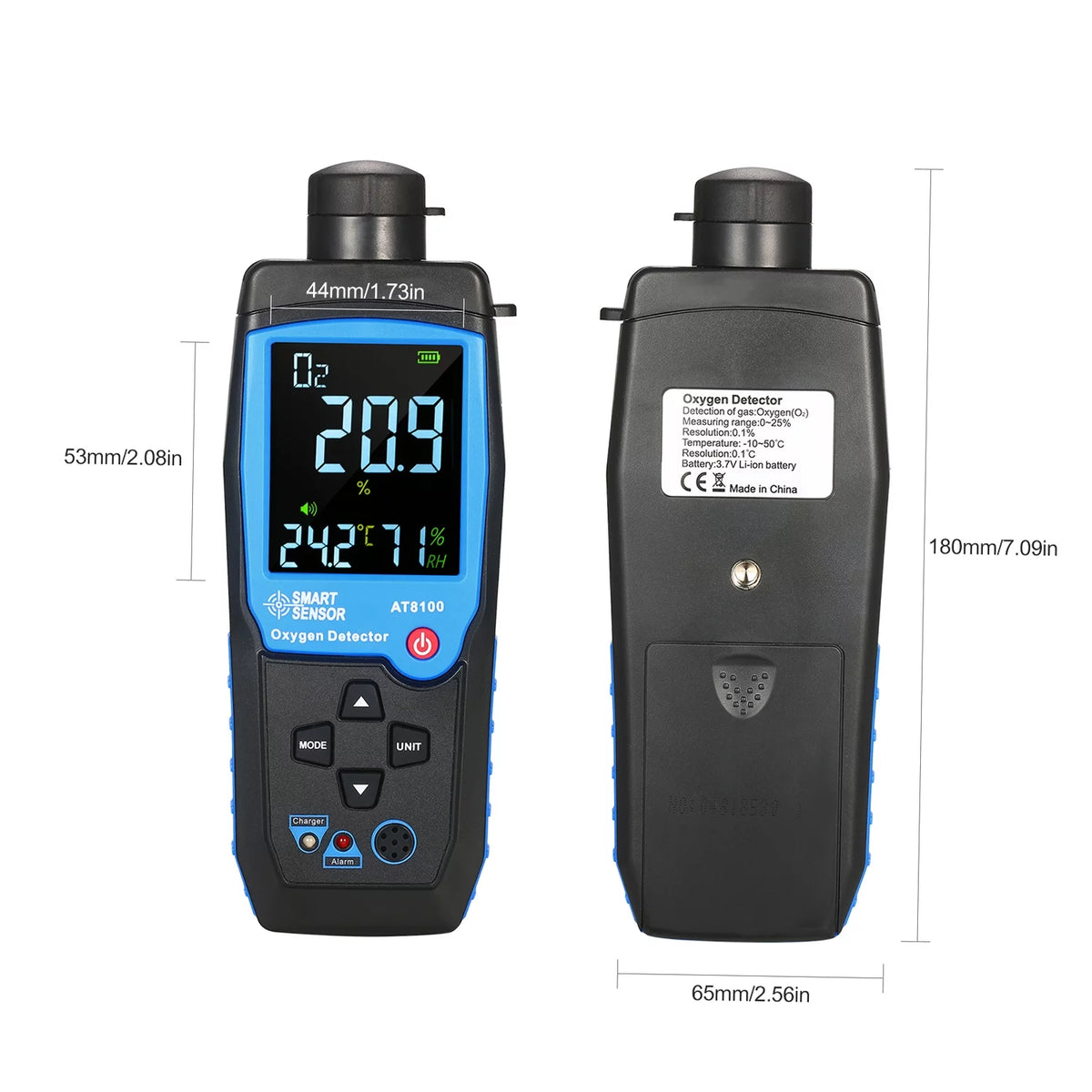 Handheld Digital USB Rechargeable O2 Sensor Tester Monitor LCD Display D828