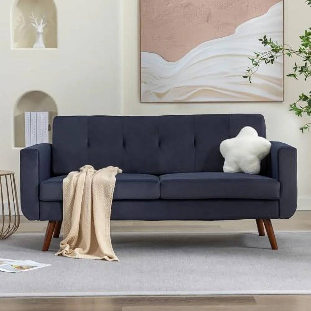 Green Velvet Loveseat Couch Y619