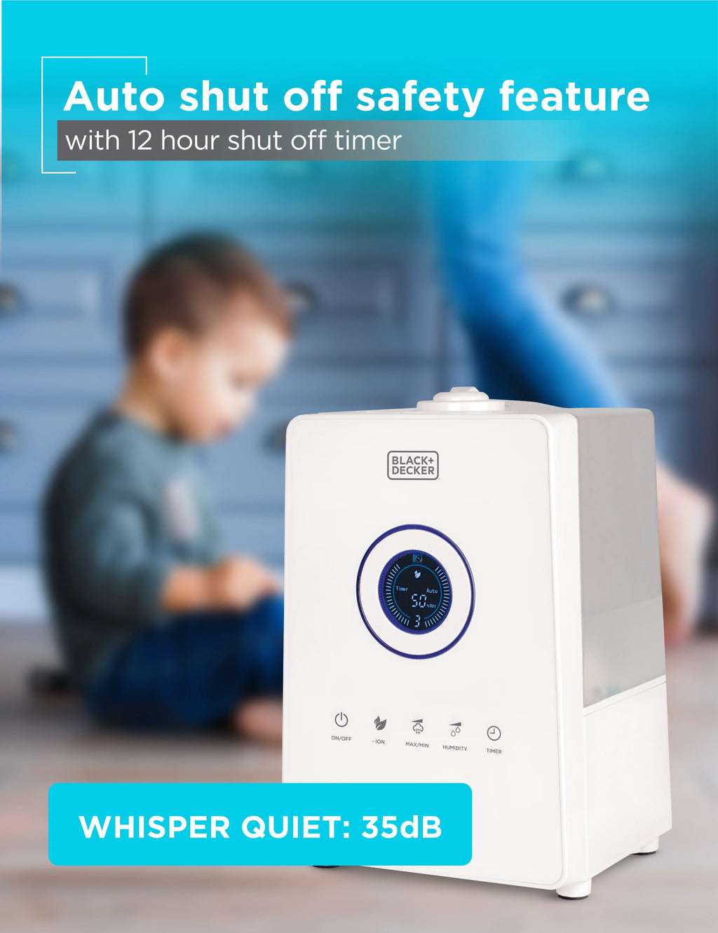 5.5 Liter Ultrasonic Humidifier with Digital Touch Panel Control and Remote G542