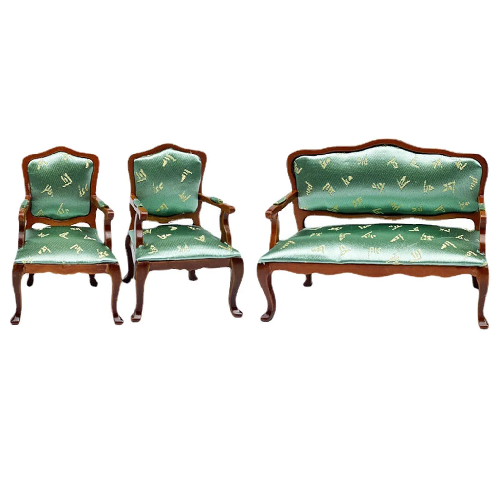 1:12 Scale 3Pcs Simulation Armchairs Sofa Chair T209