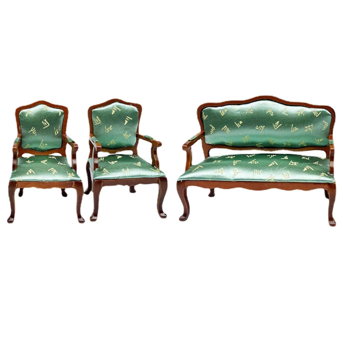 1:12 Scale 3Pcs Simulation Armchairs Sofa Chair T209