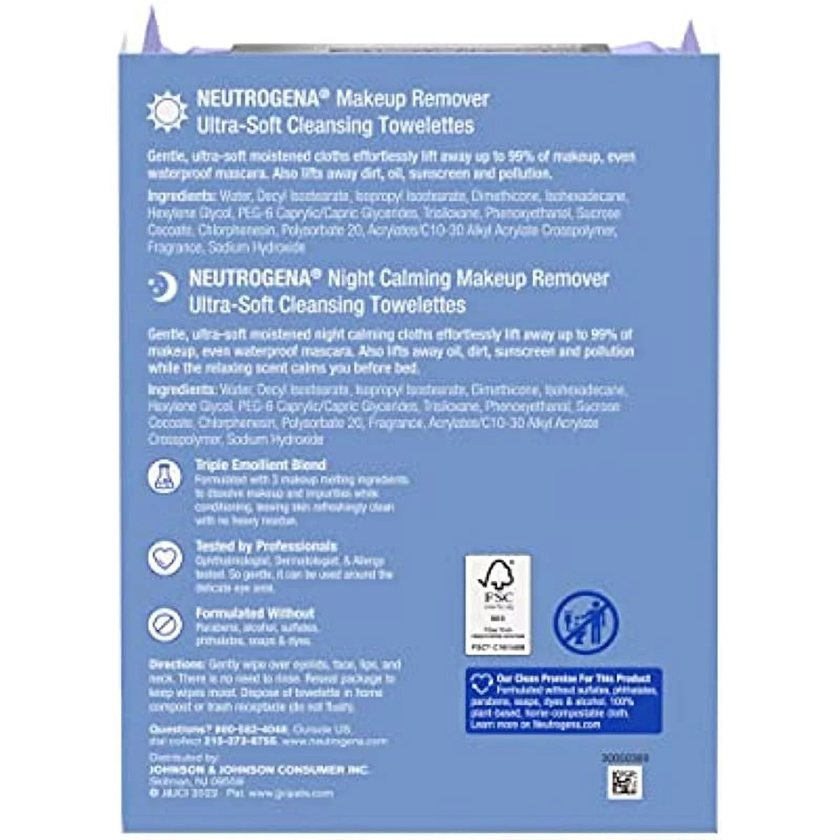 Day & Night Makeup Remover Face Cleansing Towelettes, 3 Packs of 25 ct G56001