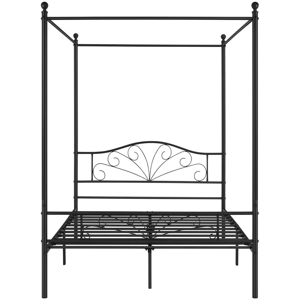 Metal Canopy Bed Frame with Arched Headboard Full Q826934