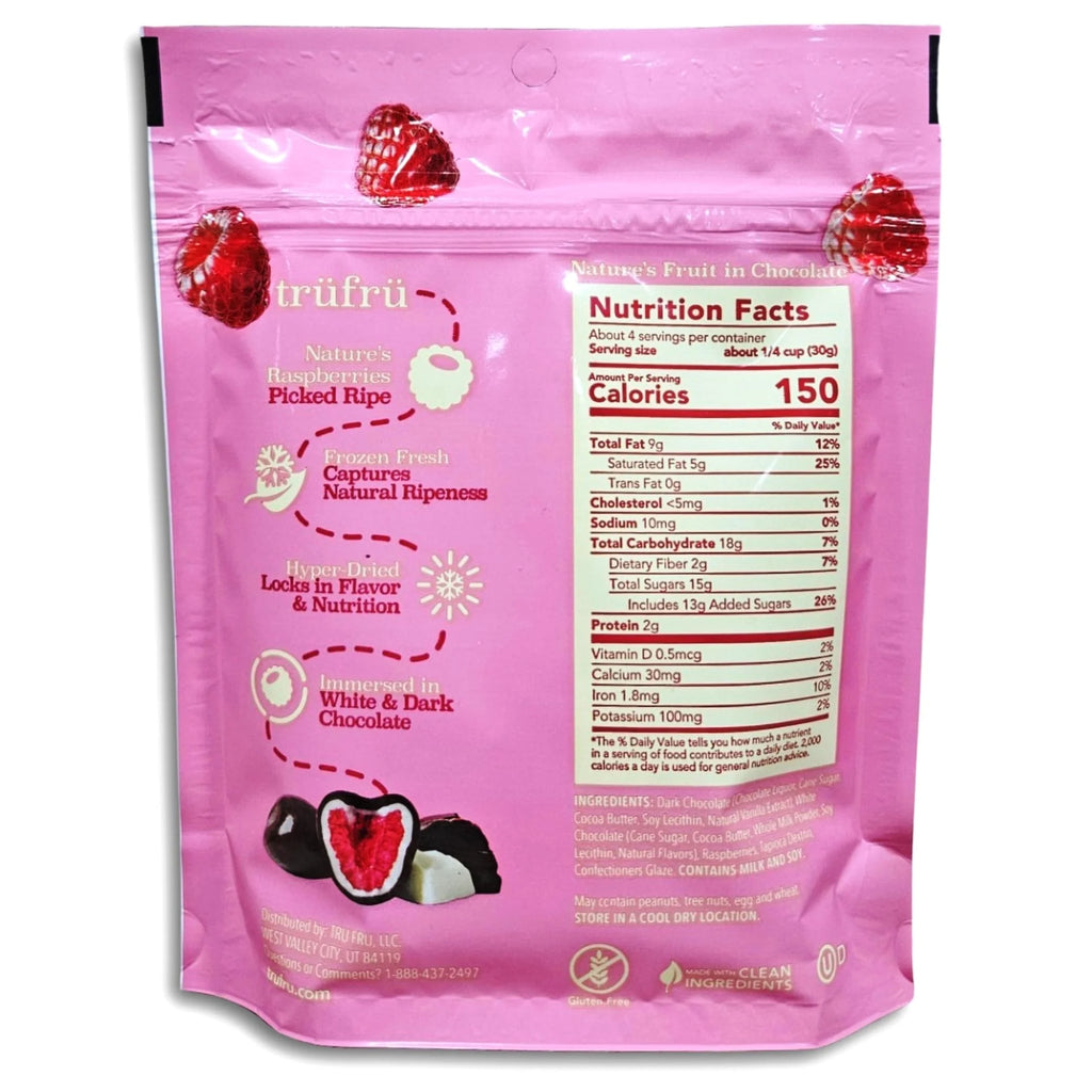 White & Dark Chocolate Covered Raspberries 4.2 Ounce Pack of 6 U149