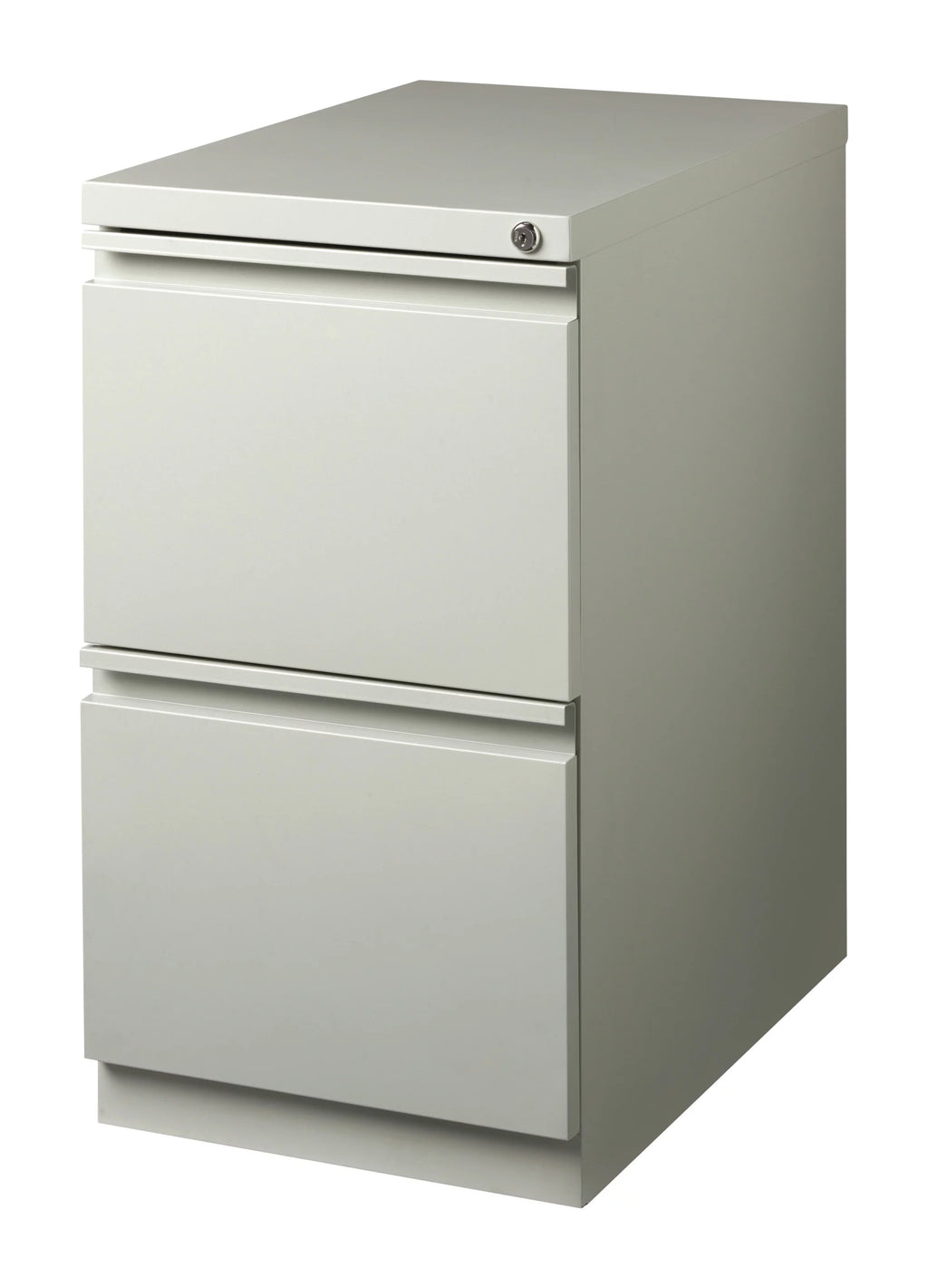 23" Deep 2 Drawer Letter Width Gray Mobile Pedestal File Cabinet T8182