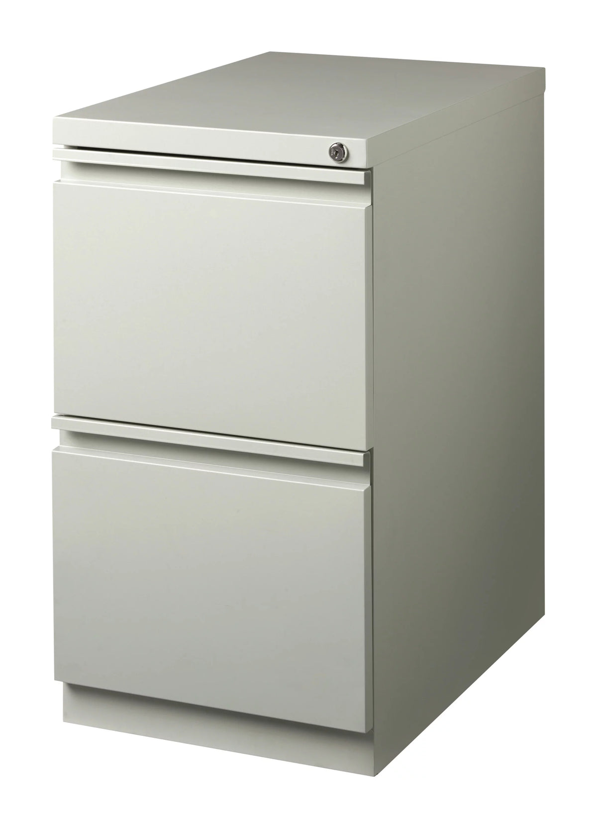 23" Deep 2 Drawer Letter Width Gray Mobile Pedestal File Cabinet T8182