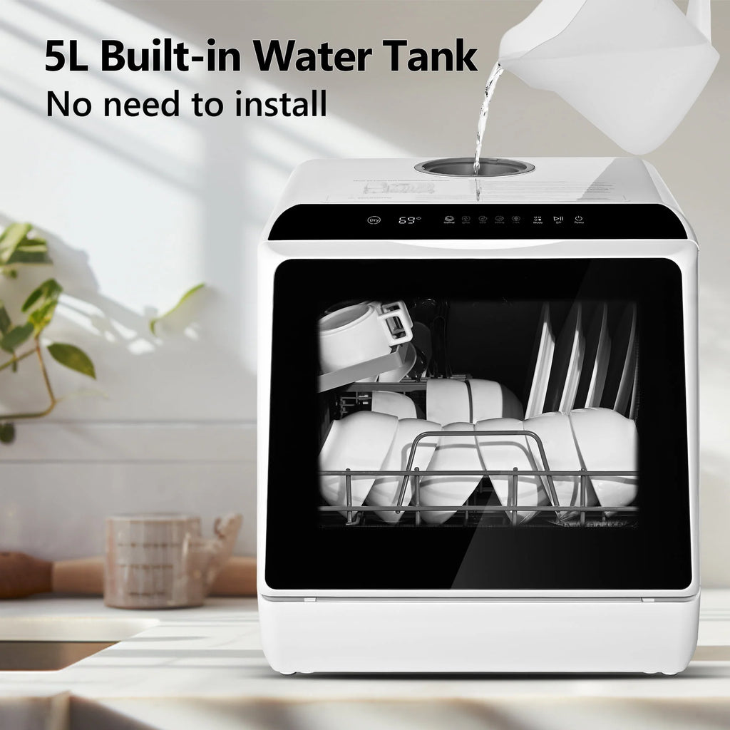 Portable Mini Countertop Dishwasher with 5-Liter Water Tank O265293