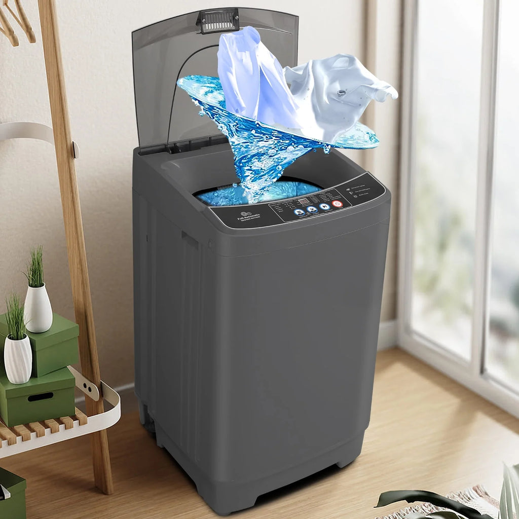 15.6lbs Fully Automatic Portable Washing Machine Dark Gray W480