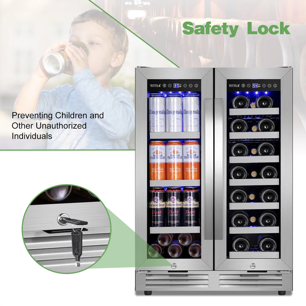 24' Built in Wine Cooler Beverage Cooler Dual Zone Q55318