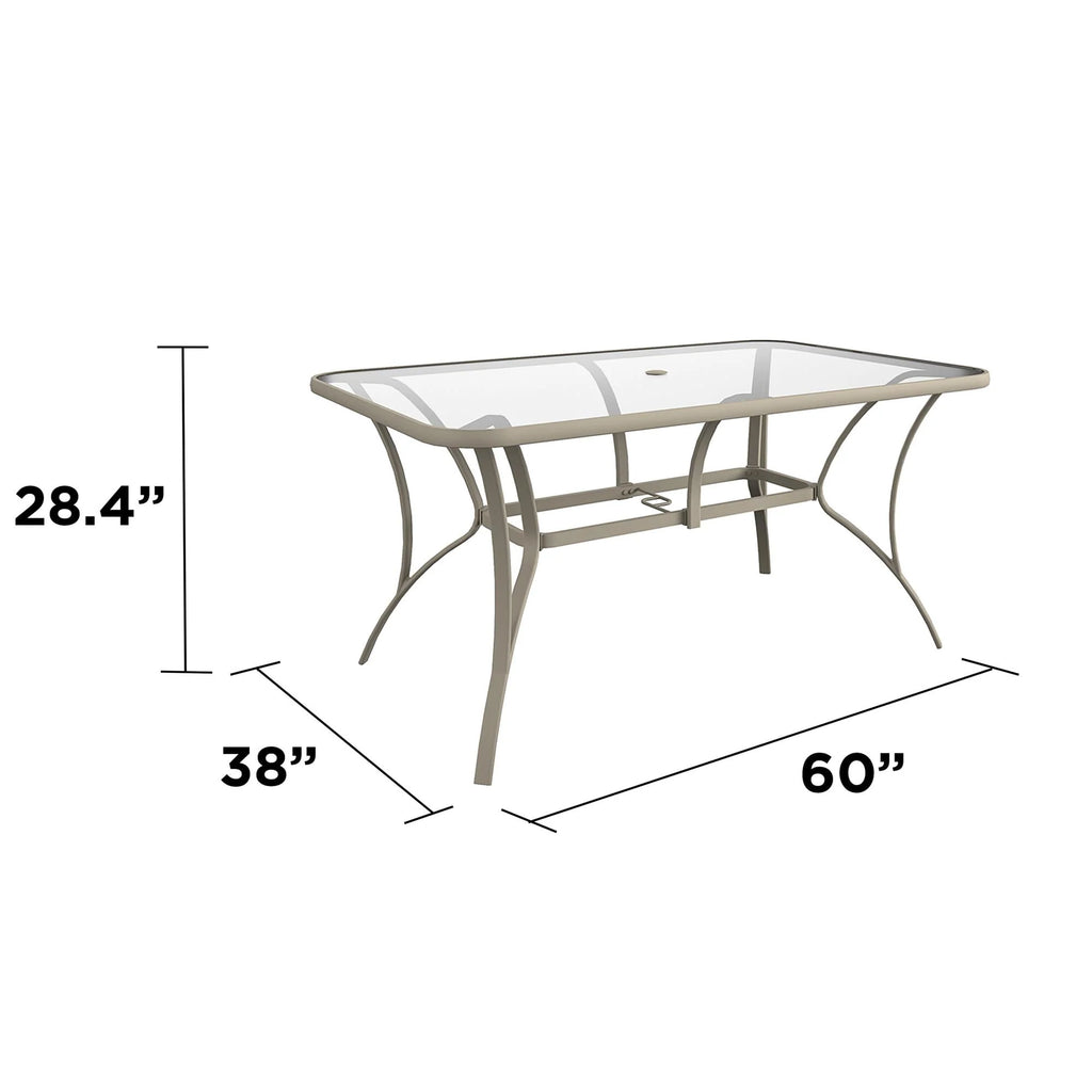 Dark Gray Steel Patio Dining Table C23250
