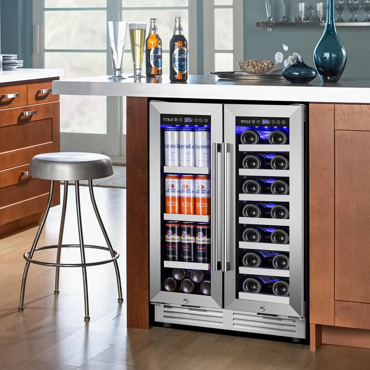 24' Built in Wine Cooler Beverage Cooler Dual Zone Q55318