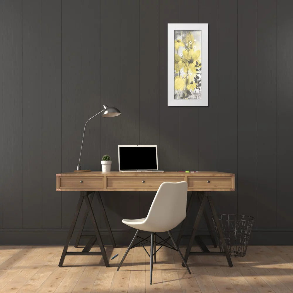 White Modern Wood Framed Art Print Q81282