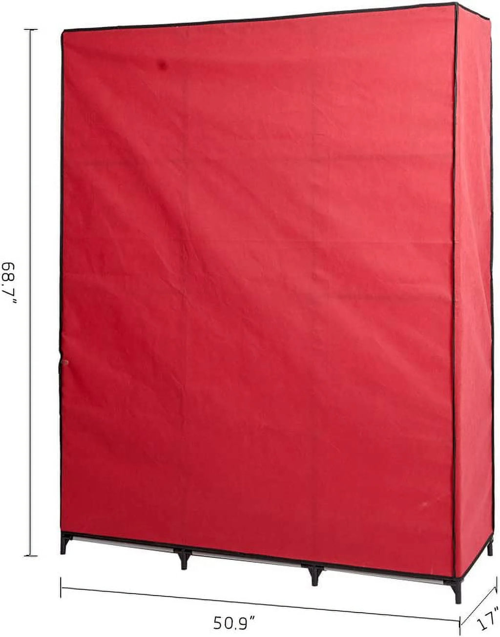 Portable Cloth Closet Organizer with Hanging Rack and Removable Cover F892480