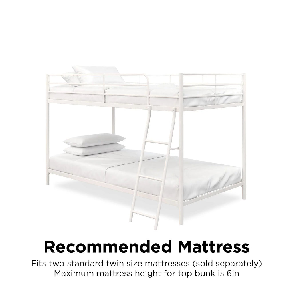 Black Twin-over-Twin Bunk Bed X92962