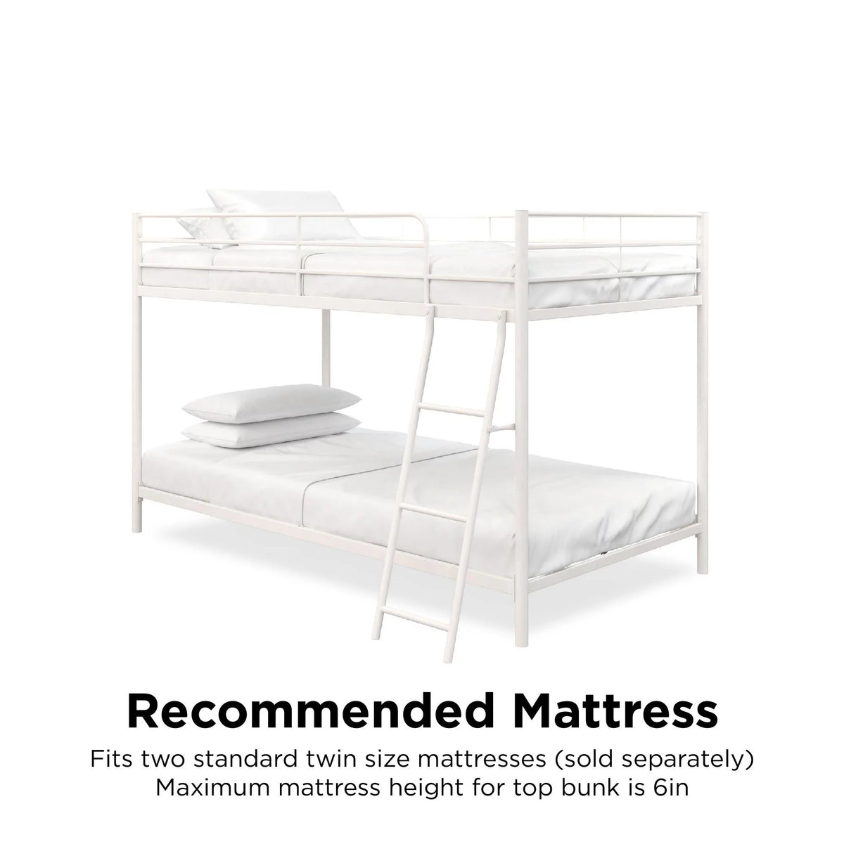 Black Twin-over-Twin Bunk Bed X92962