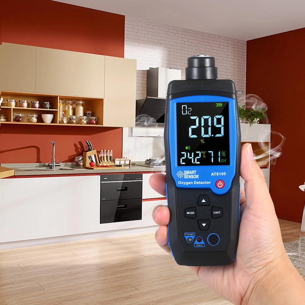 Handheld Digital USB Rechargeable O2 Sensor Tester Monitor LCD Display D828