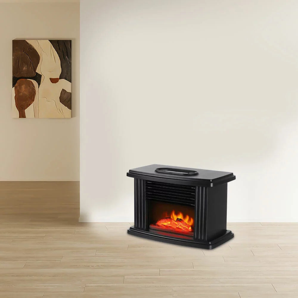 Portable Electric Fireplace Heater Adjustable 3D Flame R649483