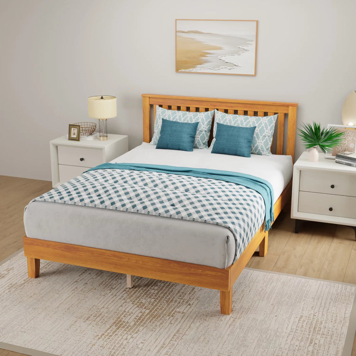 Queen Size Bed Frame with Headboard Z380929
