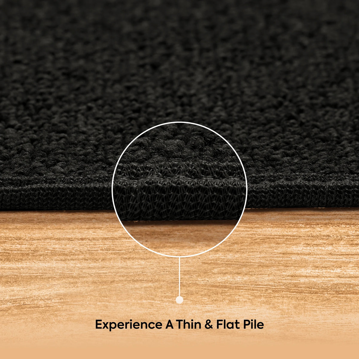 Black 5' x 8' Solid Color Area Rug I411597