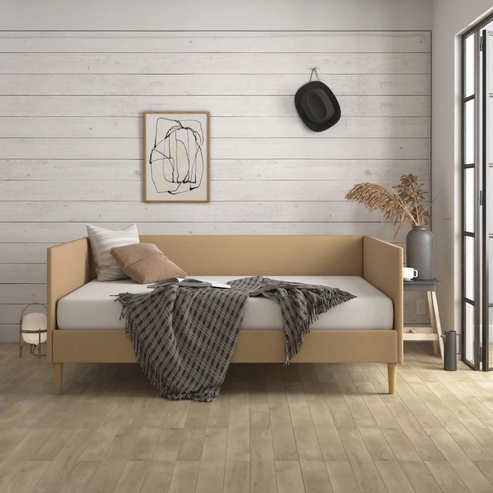 Gray Linen Queen Upholstered Daybed Frame N202