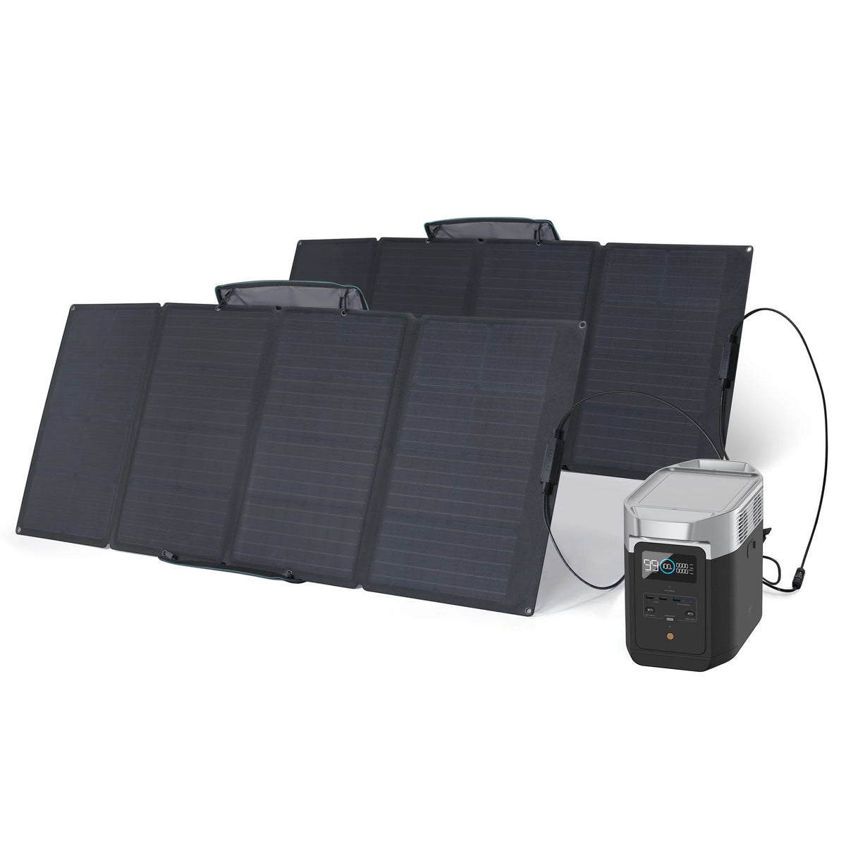 Portable Power Station and 2 x Portable Solar Panel E85372