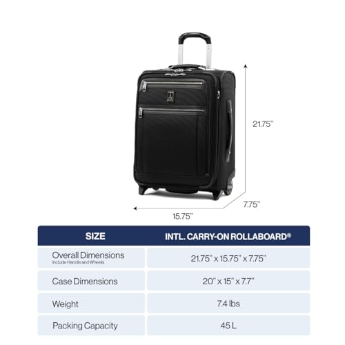 Expandable Softside Carry on Luggage, 2 Wheel Upright Suitcase, Shadow Black, 20-Inch S760