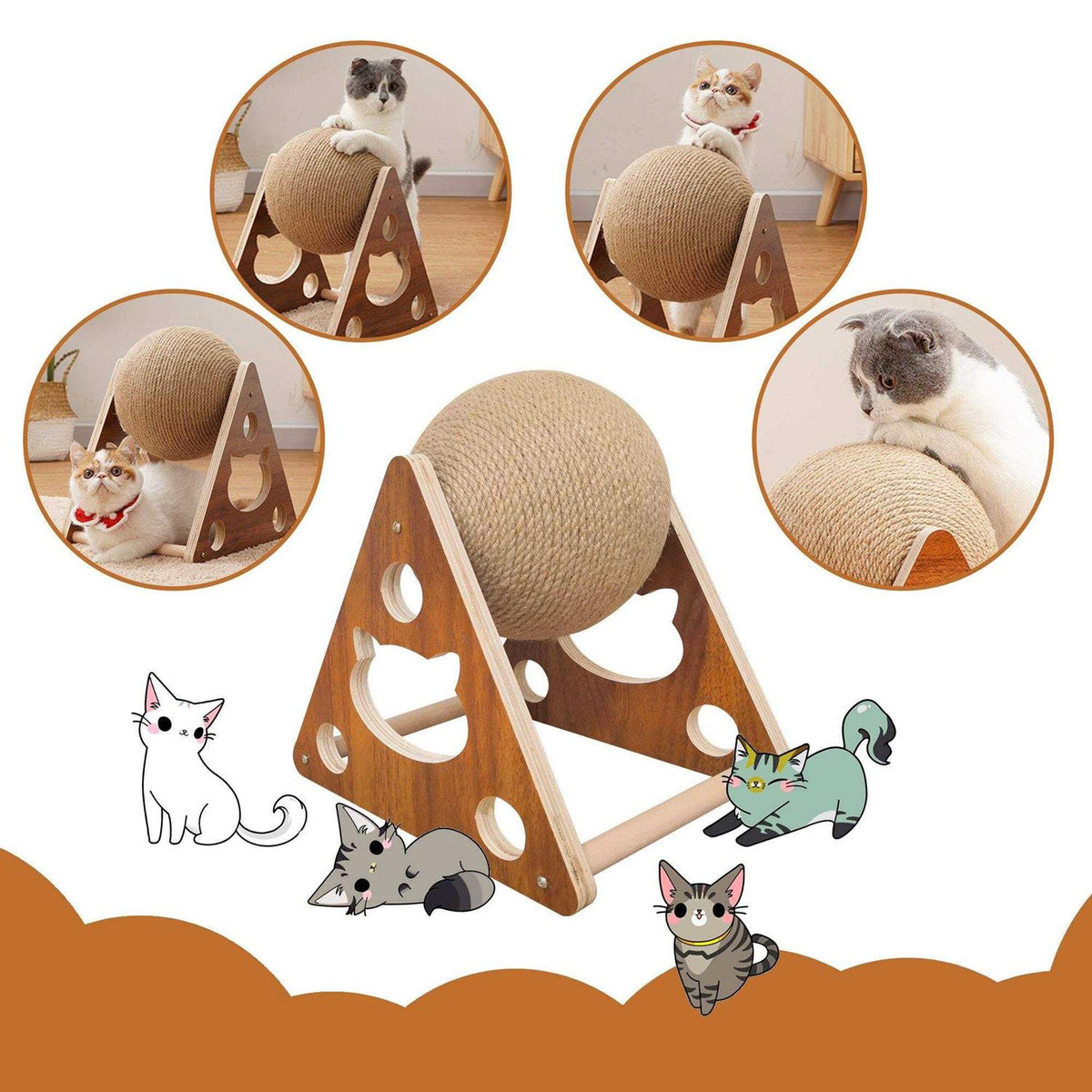 Natural Sisal Cat Scratching Ball V82010