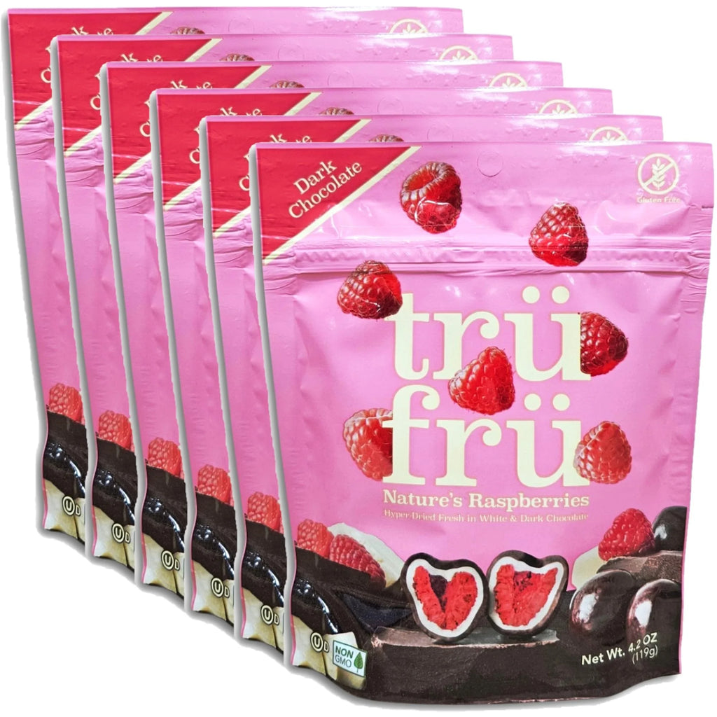 White & Dark Chocolate Covered Raspberries 4.2 Ounce Pack of 6 U149