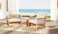 2-Pack White Outdoor Wicker Lounge Chair W52601