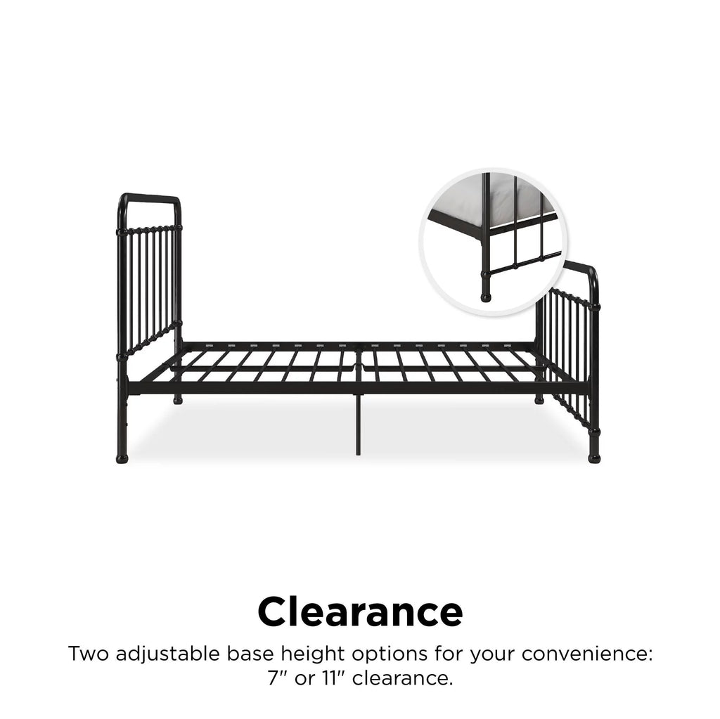 Black Full Metal Bed V37631