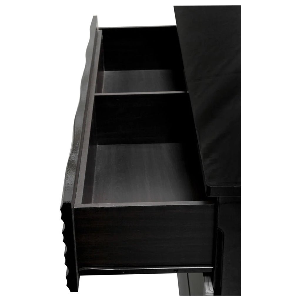 Black 6 Drawer Poplar Wood Dresser M665865