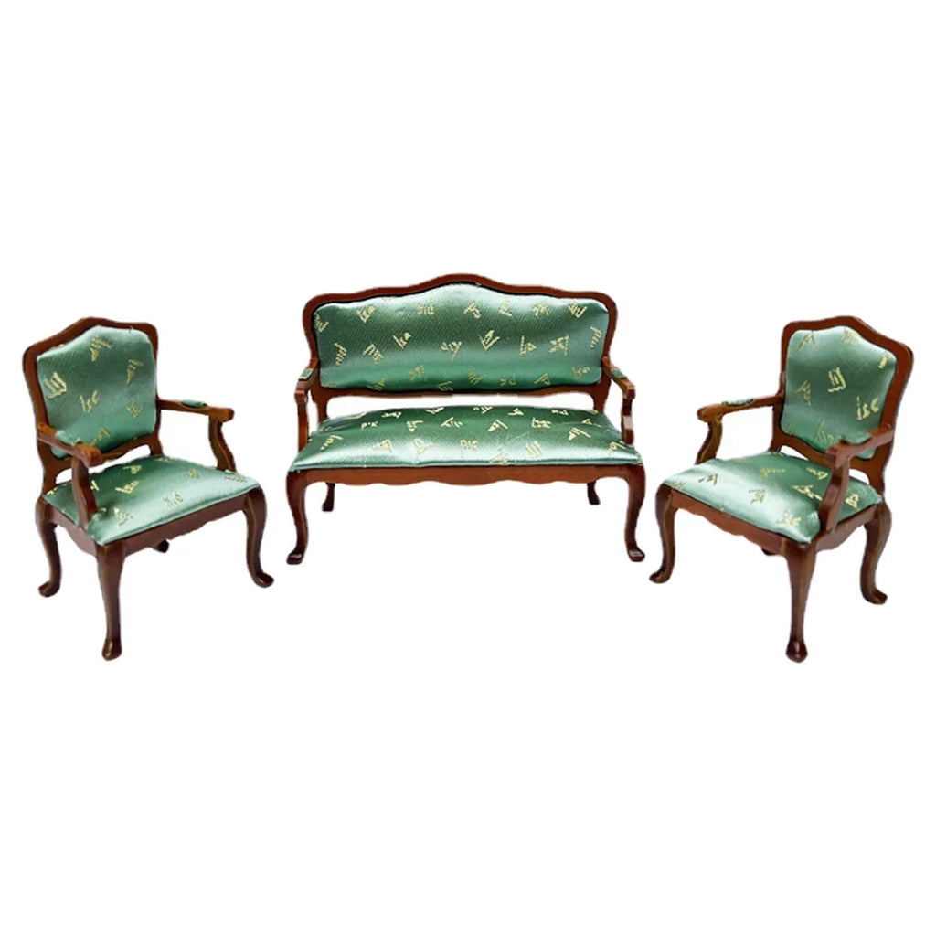 1:12 Scale 3Pcs Simulation Armchairs Sofa Chair T209