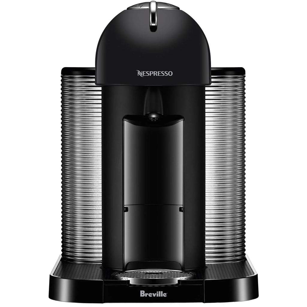 Chrome Coffee & Espresso Single-Serve Machine and Black Milk Frother E98453