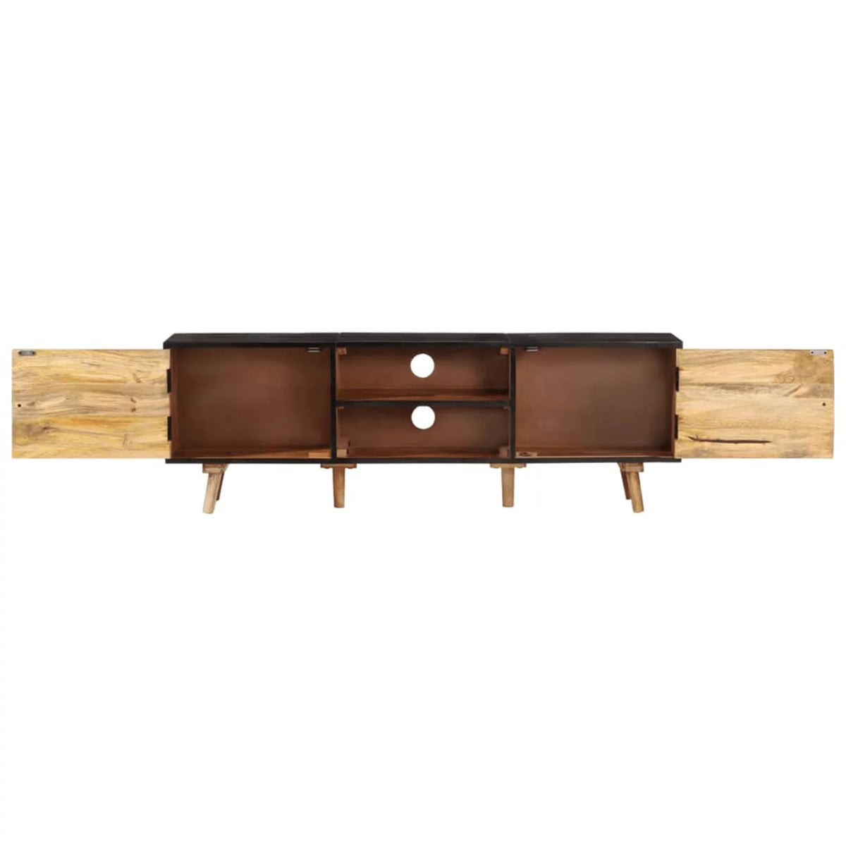 Rough Mango Wood and Solid Wood Acacia TV Stand D6005