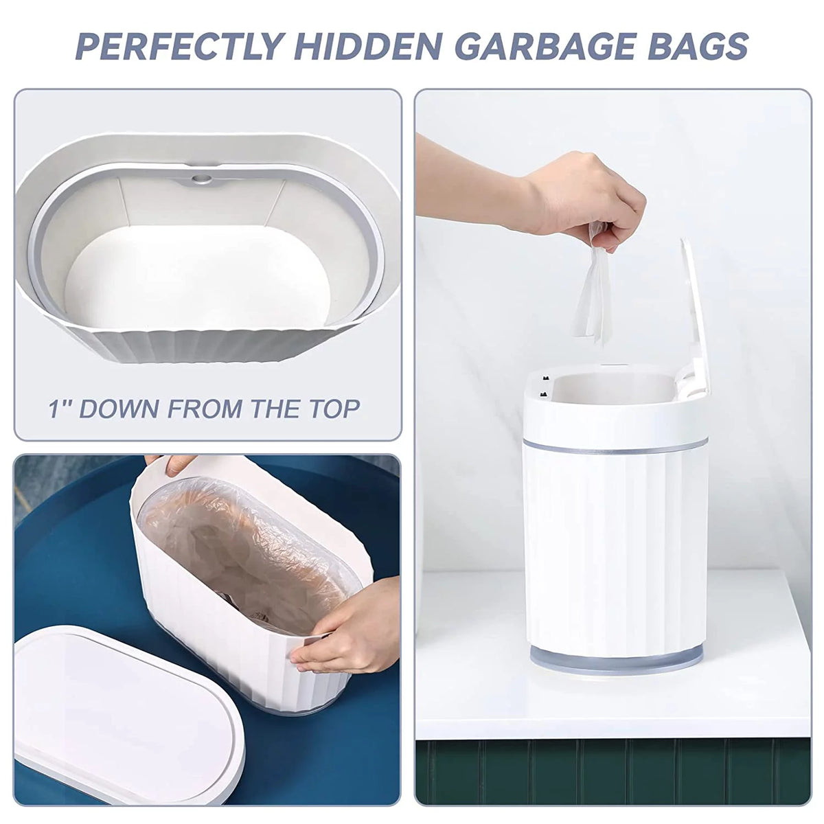 1.3 Gallon Motion Sensor Mini Trash Can with Lid T321692