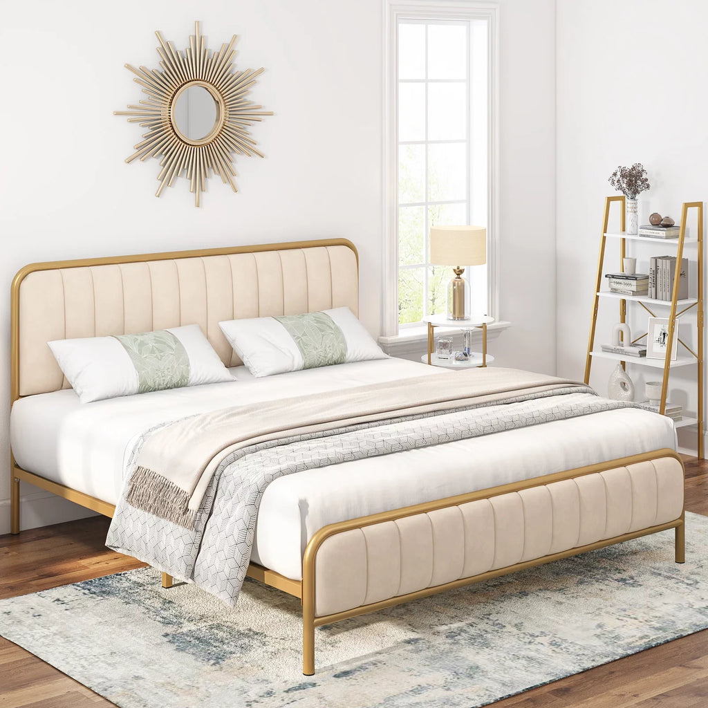 King Size Tufted Upholstered Bed Frame H628769