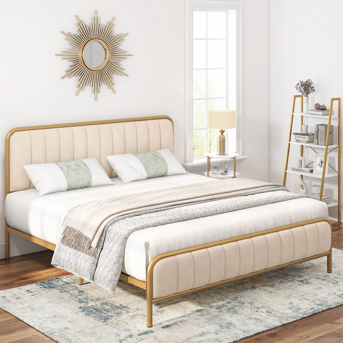 King Size Tufted Upholstered Bed Frame H628769