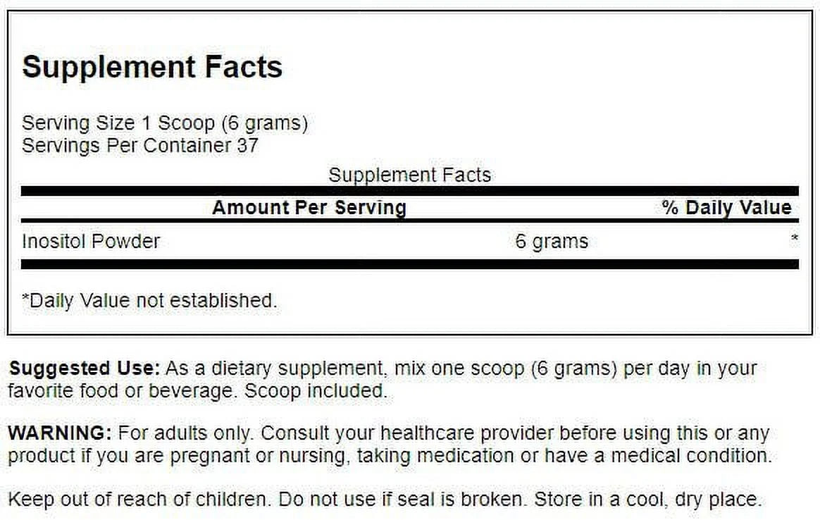 100% Pure Inositol Powder 8oz E5617