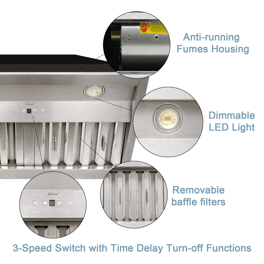 30 Inch Stainless Steel Ducted Range Hood Insert I453