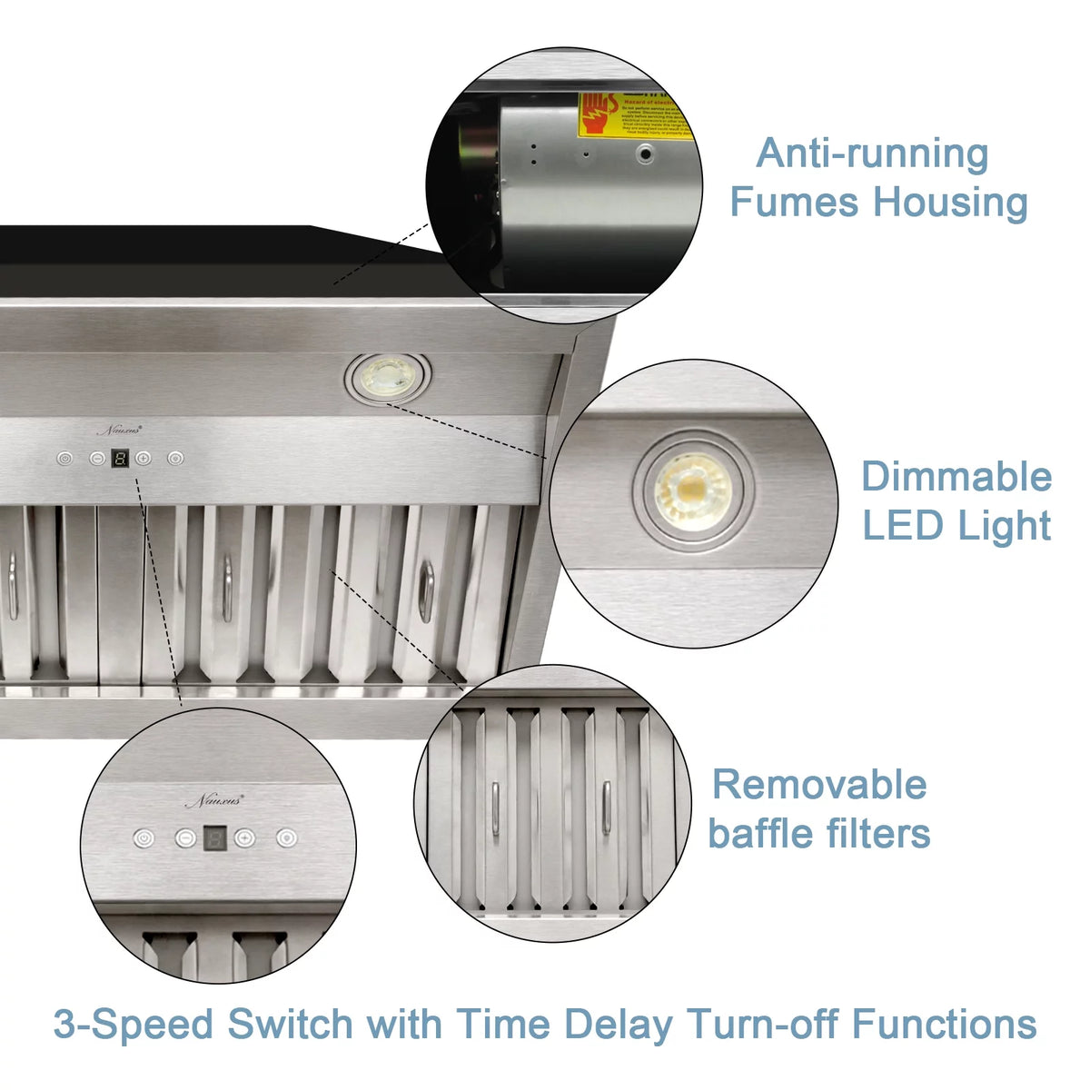 30 Inch Stainless Steel Ducted Range Hood Insert I453