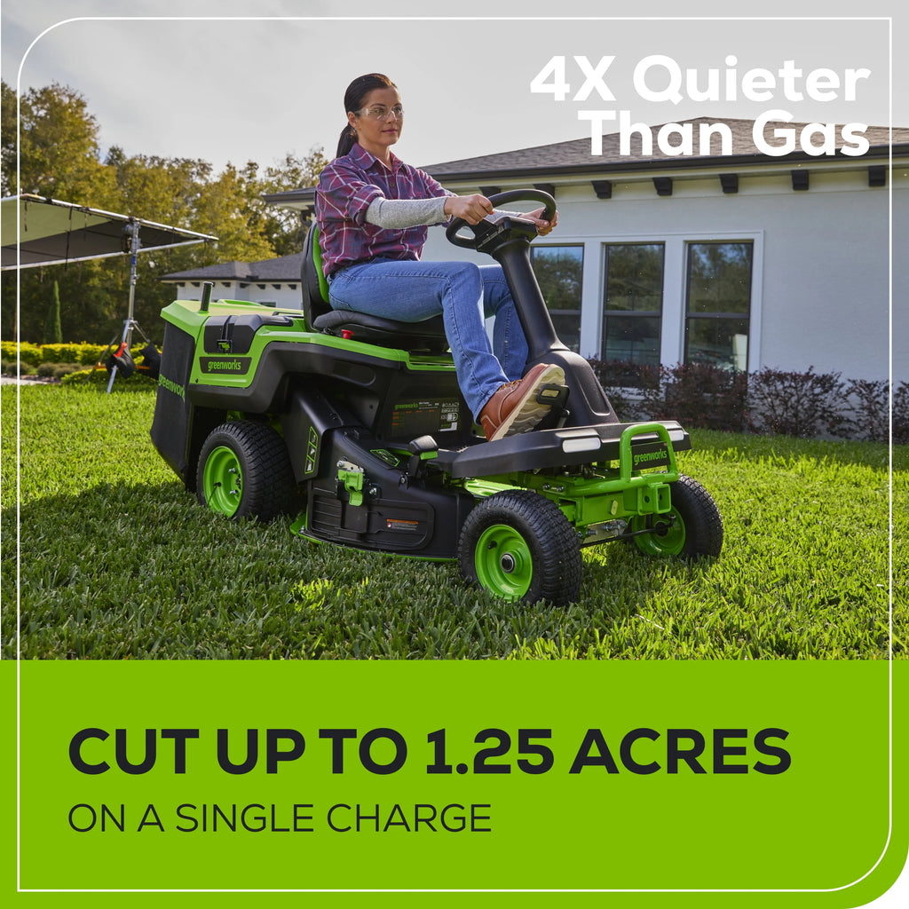 60V 30” Riding Lawn Tractor with Batteries & Charger G566744