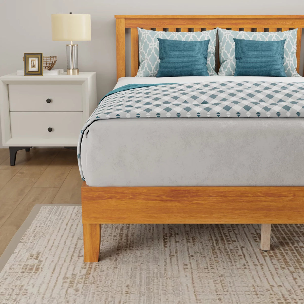 Queen Size Bed Frame with Headboard Z380929