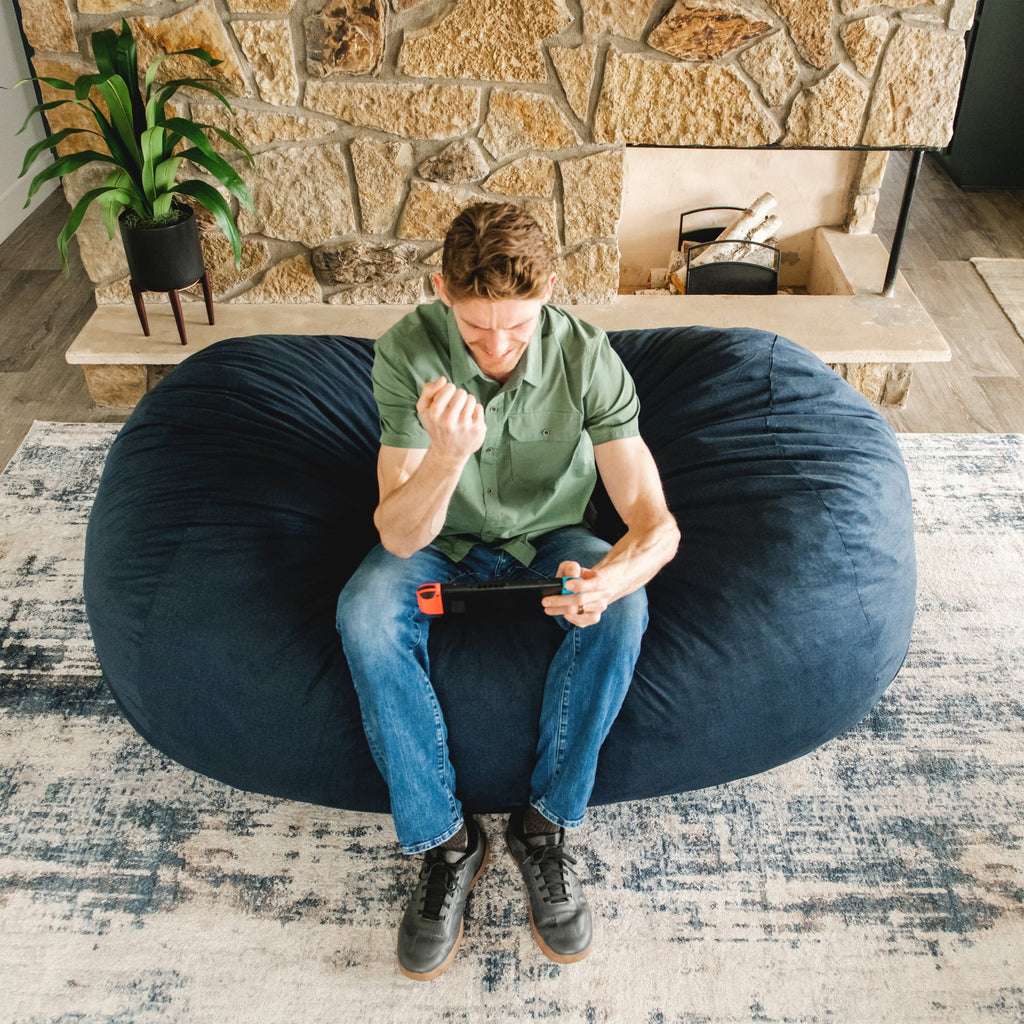 Foam Filled Bean Bag Chair with Removable Cover A231189