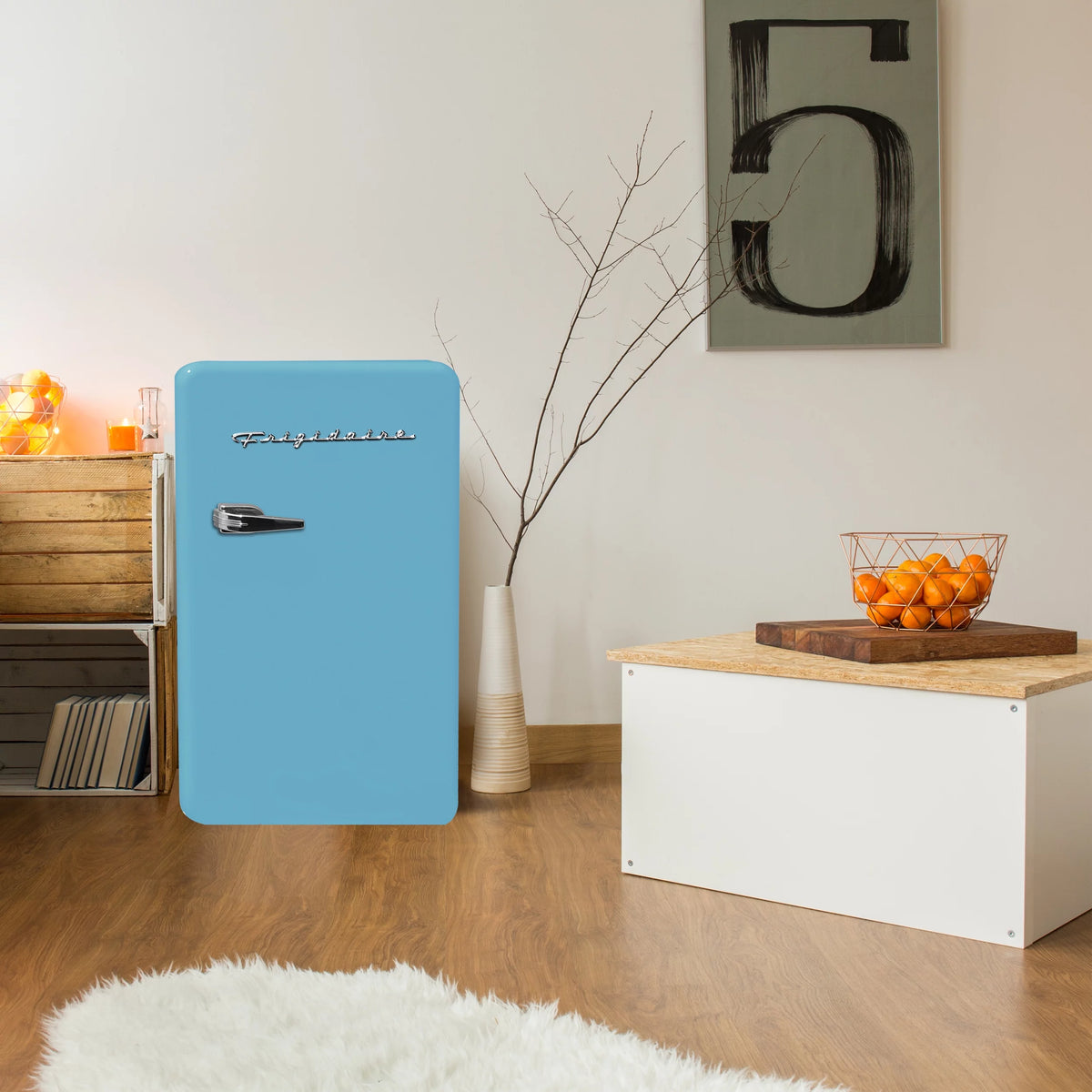 Pink Retro Compact Fridge L510823